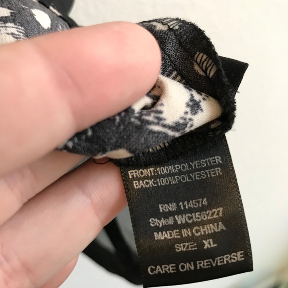 Black/cream short sleeve sheer back Bellatrix top - Picture 3 of 6